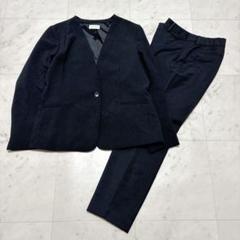 PLST パンツスーツセットアップ ノーカラー 黒 XXL&L 上下サイズ違い PLST パンツスーツセットアップ ノーカラー 黒 XXL&L 上下サイズ