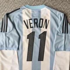 日韓ワールドカップアルゼンチン代表 アウェイユニ　VERON 11　adidas 日韓W杯モデル】ベロン ＃11 アルゼンチン代表 2002（H