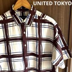 【オシャレ◎】UNITED TOKYO レーヨン混コットンチェック柄