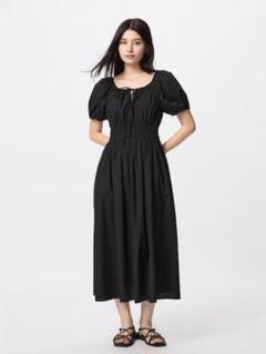 UNIQLO ユニクロ ボリュームスリーブワンピース