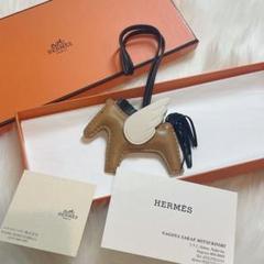 未使用 エルメス HERMES ロデオ ペガサス W刻印 ブラック エトゥープ 新品 W刻印 エルメス ロデオチャーム ペガサス エトゥープ PM