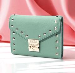 MCM ミントカラー エムシーエム　三つ折り財布