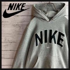 【最高デザイン】ナイキ NIKE ビッグロゴ刺繍入りゆるだぼパーカー 入手困難