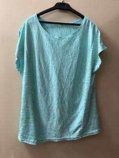 ミントグリーン 半袖 Tシャツ Mサイズ フレンチスリーブ