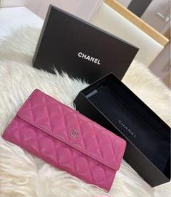 レア❤︎CHANEL シャネル カーフスキン 長財布 ウォレット ピンク　最終値下 レア❤︎CHANEL シャネル カーフスキン 長財布 ウォレット