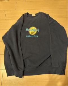 USA製　ハードロックカフェ　スウェット　リバースウィーブ　刺繍ロゴ　レア 90s USA製 ハードロックカフェ スウェット トレーナー L 赤 ロゴ