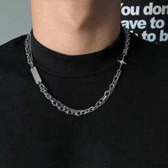 レディース ストリート メンズ ヒップホップ シルバー チェーンネックレス