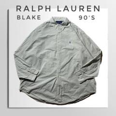90s ラルフローレン BLAKE チェックシャツ ポニー刺繍 c-boy