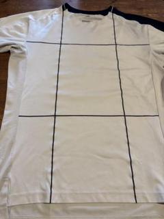 adidasのメンズスポーツTシャツL？(ホワイト×ブラック)