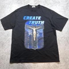 00s【archive】Y2K キリストTシャツ　パーツ　十字架　クロス　拳銃◎