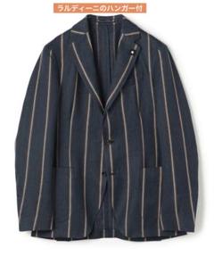 現行LARDINI ラルディーニ テーラードジャケット シルク混 ネイビー 44 ラルディーニ テーラードジャケット シルク混 ネイビー