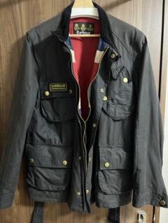 ★キッズL★バブアー UNION JACK INTERNATIONAL Kid's Barbour Union Jack International Jacket Wax Black