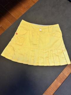【美品】イエロー プリーツスカート レディース ゴルフのサムネイル