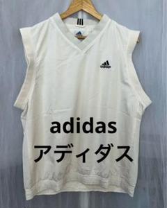 adidas アディダス　ゴルフウェア　ナイロンベスト　白のサムネイル