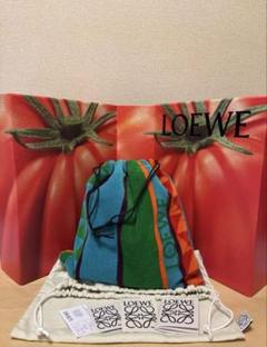 ロエベ LOEWE ドローストリング パロット 巾着ポーチ LOEWE ドローストリングポーチ Sサイズ巾着（LOEWE ロエベ