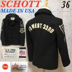 USA製 ショットウールピーコート740Nワッペンメンズ36