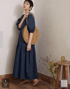 ★新品★ 裾切り換えフレアロングワンピース