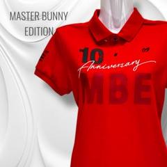MASTER BUNNY EDITION 10周年 ゴルフ半袖ポロシャツ レッド