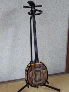 木製三線本体 小三弦 ウロコ模様 木製三線本体 小三弦 ウロコ模様