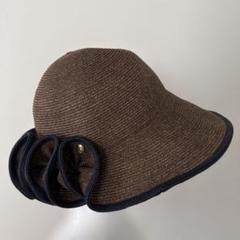 ワニ様　未使用 LANVIN ランバン 麦わら帽子 フリルハット LANVIN - LANVIN ランバン ハット 麦わら帽子 M リボン スリット