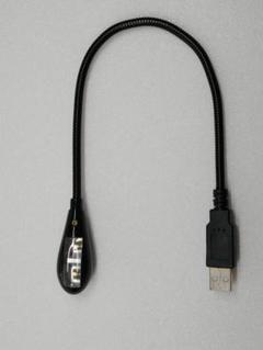 USB LEDライト フレキシブルアーム 黒　明るさ2段階調節