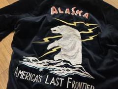 【クラウド】テーラー東洋 別珍 アラスカ MAP スカジャン Mサイズ テーラー東洋スカジャン「LIGHTNING POLAR BEAR×ALASKA MAP