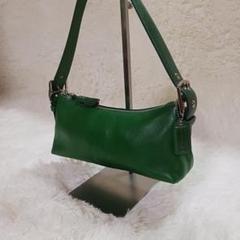 コーチ　COACH　ハンドバック　レザー　グリーン 7461 コーチ COACH ハンドバック レザー グリーン 7461 - メルカリ