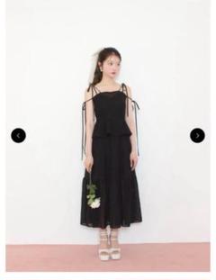 完売商品　M me eme エンボスラメロングキャミワンピース