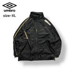 90s UMBROアンブロ ナイロンジャケット XL ブラック/ゴールド