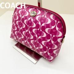 ✨極美品✨COACH ピンク パターン ポーチコーチ