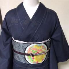 結城紬 飛び柄 しつけ付き