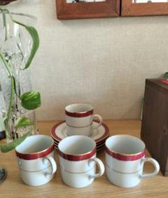 【未使用】Ashford ROYAL BORDEAUX カップ&ソーサー 赤のサムネイル