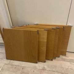 【未開封品】ステンレスユニットシェルフ オーク材 84cm 棚板2枚 2点セット】ステンレスユニットシェルフ ステンレス追加棚
