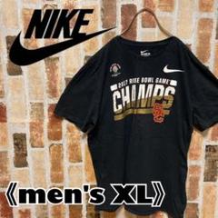 NIKE (ナイキ)アメフト カレッジロゴ 半袖 Tシャツ《メンズXL》ブラック