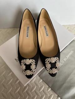 最終値下げ★新品未使用MANOLO BLAHNIK フラット 37.5 manolo blahnik マノロブラニク フラット BB FLAT 37