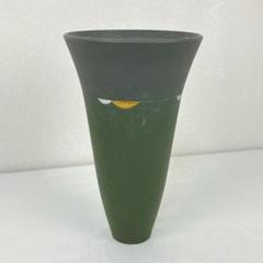京焼 花器 池坊 フラワーベース 生花 いけばな 華道 花瓶 緑