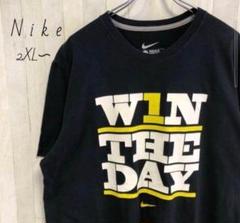 ナイキ☆スウッシュ　ビッグプリントロゴ　半袖　Tシャツ 　古着　NIKE　古着