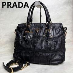 PRADA ギャザートートバッグカーキー革お値下げしました 楽天市場】プラダ ギャザー バッグの通販
