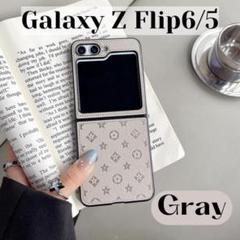 Galaxy Flip6 Flip5 ケース グレー かわいい カバーレザー