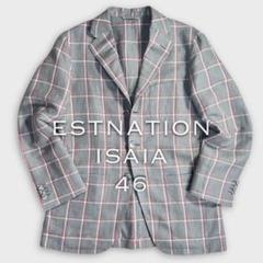 美品 ISAIA イザイヤ テーラードジャケット リネン シルク