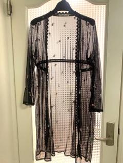 小花柄⭐︎ロングチュールトップスブラック