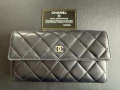 美品✨【CHANEL シャネル】マトラッセ 二つ折り長財布 ブラック