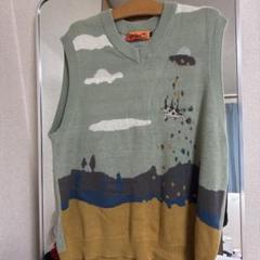 Left Alone グリーン ニットベスト L