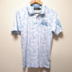 GOTCHA GOLF ガッチャ ポロシャツ 白 青 L