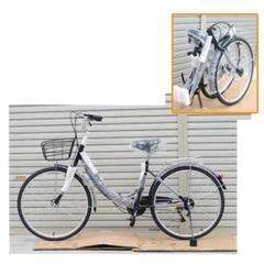 在庫処分 折りたたみ自転車 6段変速２６インチ ミニベロ ママチャリカゴ付【黒】 在庫処分 折りたたみ自転車 6段変速26インチ ミニベロ