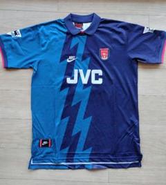 NIKE 1995 Arsenal FC アウェイ ユニフォーム ベルカンプ Arsenal 1995-1996 Vintage Away Football Shirt Nike Soccer