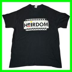 ギルダン アメカジ HEIRDOMプリントTシャツ L 黒系