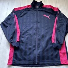 Puma トラックジャケット ジャージ トップス黒/ピンク 古着
