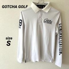 GOTCHA GOLF ポロシャツ 長袖　ホワイト　メンズ　ゴルフウェア　ゴルフ