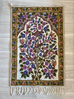 インド カシミール刺繍 タペストリー ラグ